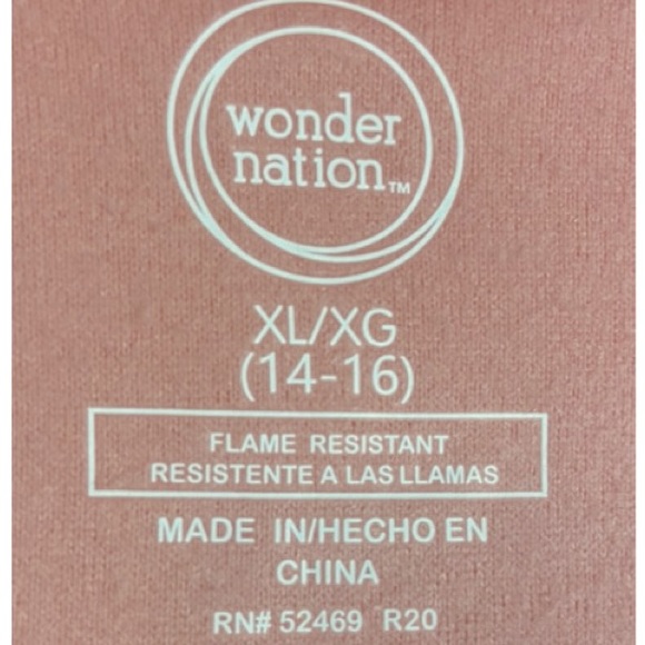 WONDER NATION Adorable Long Sleeved Printed Sleep Gown Size XL14-16 - Picture 4 of 4